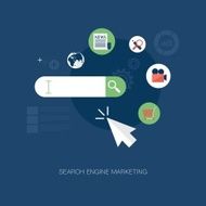 vector modern search engine marketing concept illustration N2