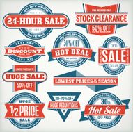 Sale vector labels N9