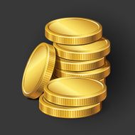Stack of vector coins