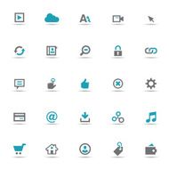Icon Set Internet Clouds Color N2