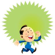 Shouting Business Man Vector 02