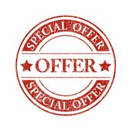 Grungy special offer sign - VECTOR