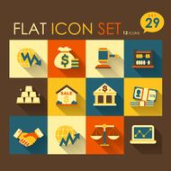 Economic Activities &amp; Financial Icon Set N2