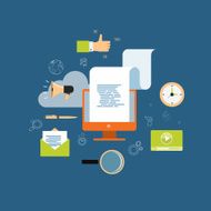 digital content marketing for business online background