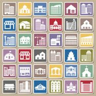 building icons set Sticker N2