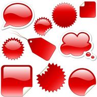 Holiday shopping red stickers N2