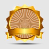 Vector gold sign label template N32