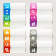 Rainbow - Online Shopping icons Navigation template N2