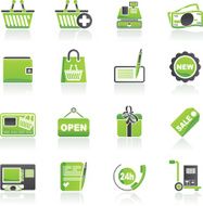 shopping and retail icons N23