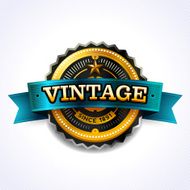 Golden Vintage Badge