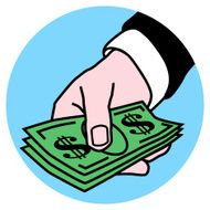 hand and money