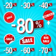 Sale poster with percent discount N15
