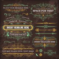 Calligraphic Vintage Elements Set N2