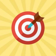 Darts target concept illustration in flat style N2
