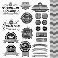 Luxury label set black &amp; white