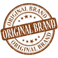 Original brand grunge brown round stamp