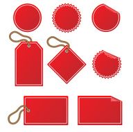 Supermarket labels and stickers
