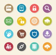 Internet and web Icons Set 2 - Color Circle Series