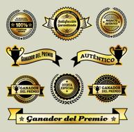 Satisfaction guaranteed award badges in Spanish N3