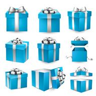 Set of realistic 3d gift boxes N10