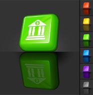 bank building 3D button design