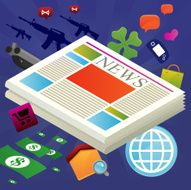Newspaper isometric