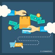 flat design illustration concept of e-commerce N2