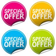 special offer sticker set