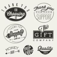 Retro vintage style typographic titles and symbols