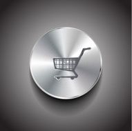 Vector shopping cart button