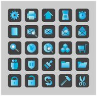 Blue Icons - vector