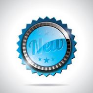 New Labels Illustration with shiny styled design