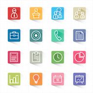 Business finance icons set and white background N2