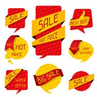Sale speech bubbles and banners