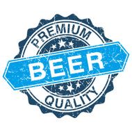 Beer grungy stamp isolated on white background N2