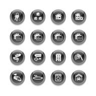 Black Round Icons - Real Estate