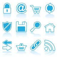 cartoon icons - internet