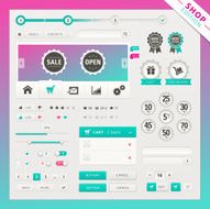Shop edition of vector ui elements for web and mobile