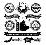 Natural Organic Pork Badges &amp; Banners N3