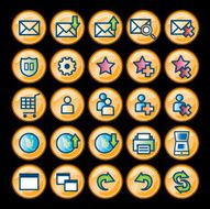 Icons (gold) - set 2
