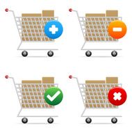 Shopping carts icons N3