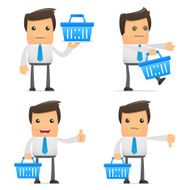 Set Of Funny Cartoon Manager N30
