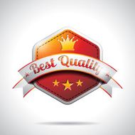 Vector Best Quality Labels Illustration with shiny styled design N2