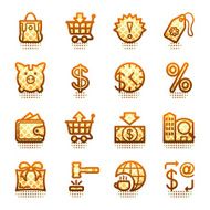 Commerce web icons Brown series