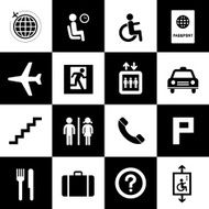 Airport icons set N11