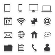 Set of outline web icons