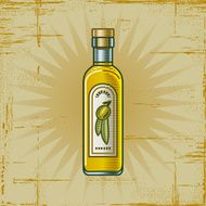 Retro Olive Oil Bottle