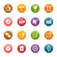 Colored Dots - Logistic and Shipping icons N2