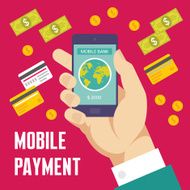 Mobile Payment Creative Illustration - Business Concept