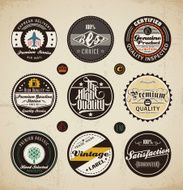 Retro Badges and Labels set